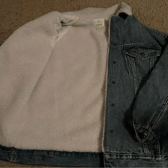{Offline by Aerie} fleece lined denim jacket - Picture 3 of 7